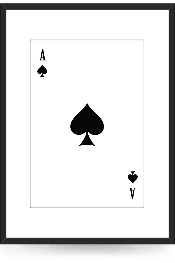 ACE of Spades card Poster UK