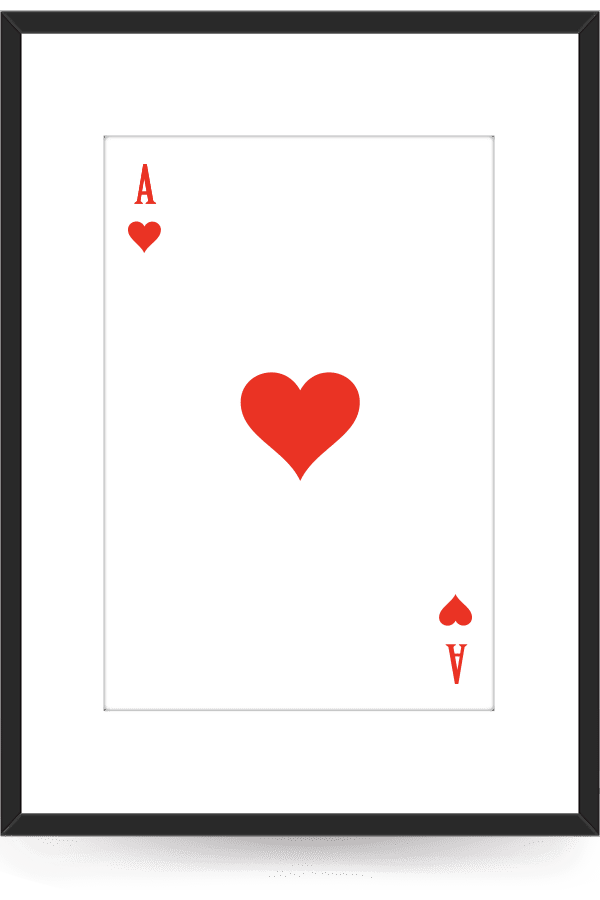 ACE of Hearts card Poster UK