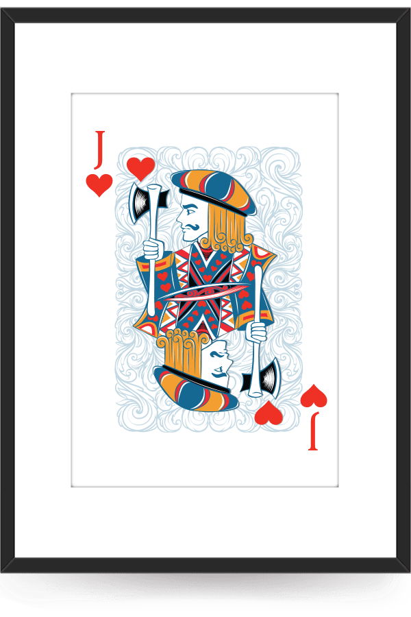 Jack of Hearts Playing Card Poster UK