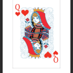Queen of Hearts Card Poster