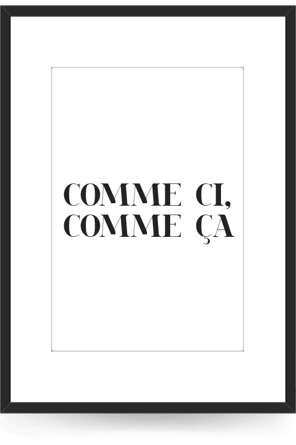 Comme ci Comme ça Poster UK