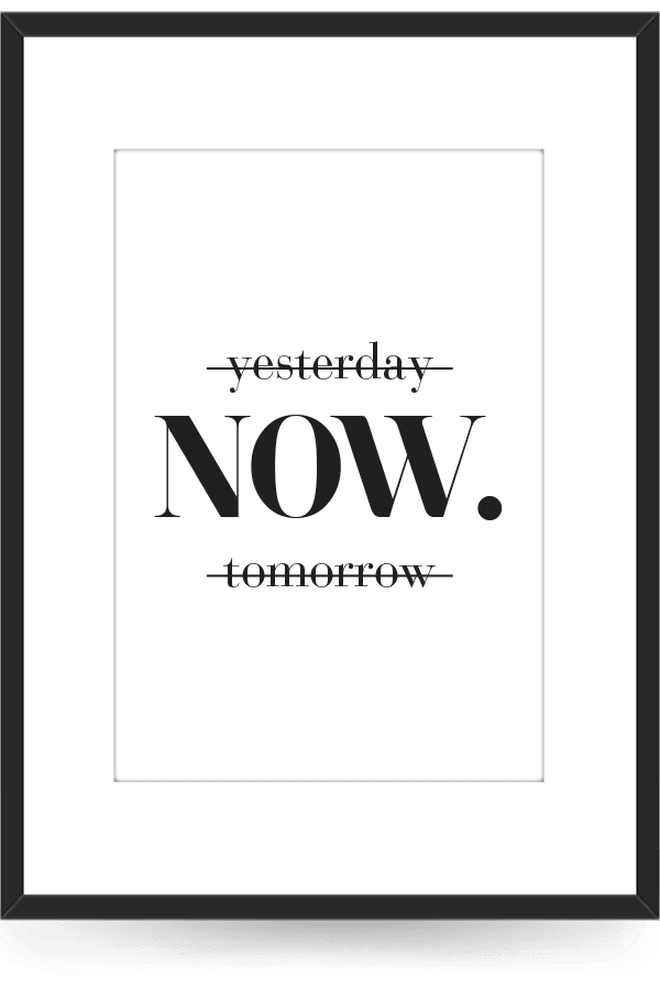 Yesterday Now Tomorrow Wall Poster